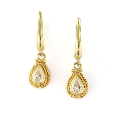 Diamond Pear Dangle Earring - Wear Ever Jewelry 