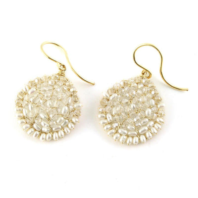 Crystal Pearl Earrings - Wear Ever Jewelry 