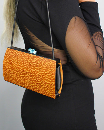 "Cassia" Minaudiere Wooden Handbag - Wear Ever Jewelry 