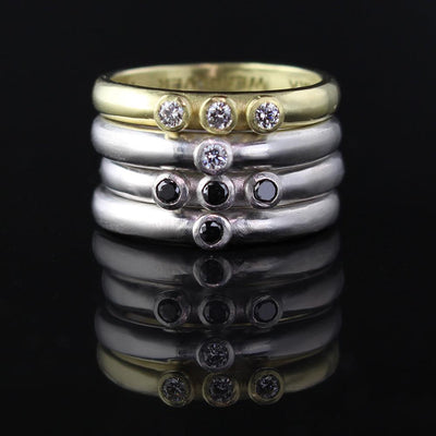 Three-stone Stacking Ring - Wear Ever Jewelry 