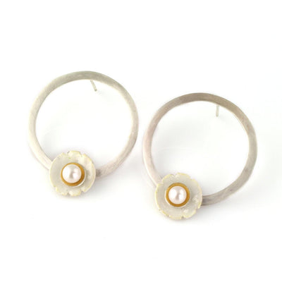 Pearl Shell Hoop Earrings - Wear Ever Jewelry 