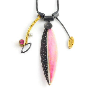 Spear Necklace-Pink Polka - Wear Ever Jewelry 