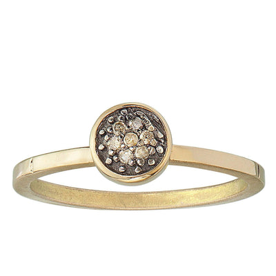 6mm Pave Diamond Gold Ring - Wear Ever Jewelry 