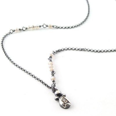 Mini pave tear drop Necklace - Wear Ever Jewelry 