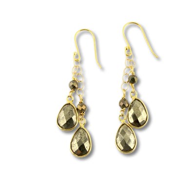 Chalco Pyrite Dangle Earrings - Wear Ever Jewelry 