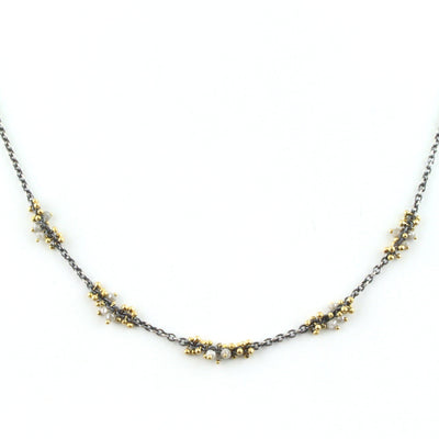 Jax Necklace with Grey Diamonds - Wear Ever Jewelry 