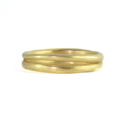 Gold Double Wave Band - Wear Ever Jewelry 