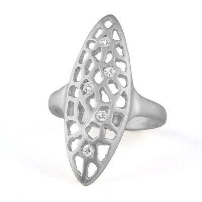 Lacy Leaf Diamond Ring - Wear Ever Jewelry 