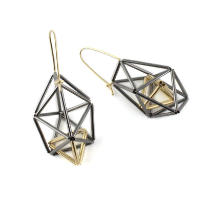 Caged Pyramid Earrings - Wear Ever Jewelry 
