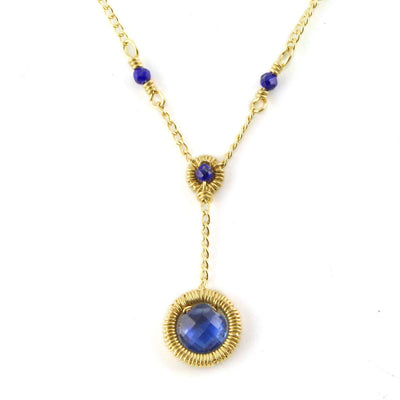 Kyanite Lapis Necklace - Wear Ever Jewelry 