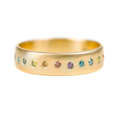 Colored Diamond Slice Band Ring - Wear Ever Jewelry 