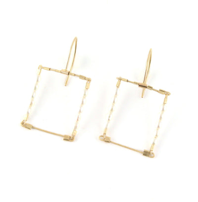 Square Hook Earrings with Pearls - Wear Ever Jewelry 
