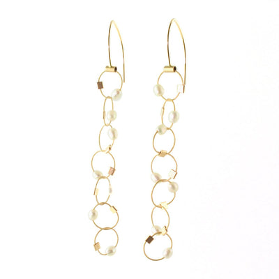Interlock Hooks with Pearls Earrings - Wear Ever Jewelry 