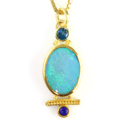 Opal-Blue Topaz Pendant - Wear Ever Jewelry 