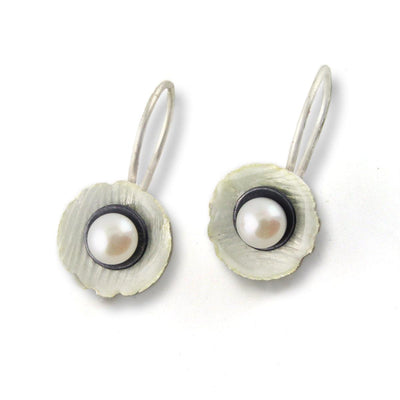 Button Pearl Dangle Earring - Wear Ever Jewelry 
