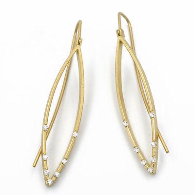 Leaf Diamond Earrings - Wear Ever Jewelry 